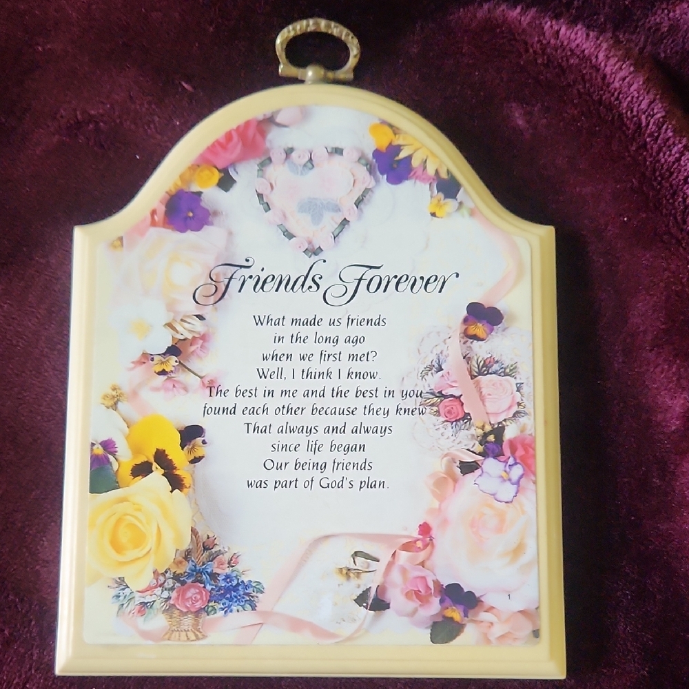 Floral Friends Forever Plaque